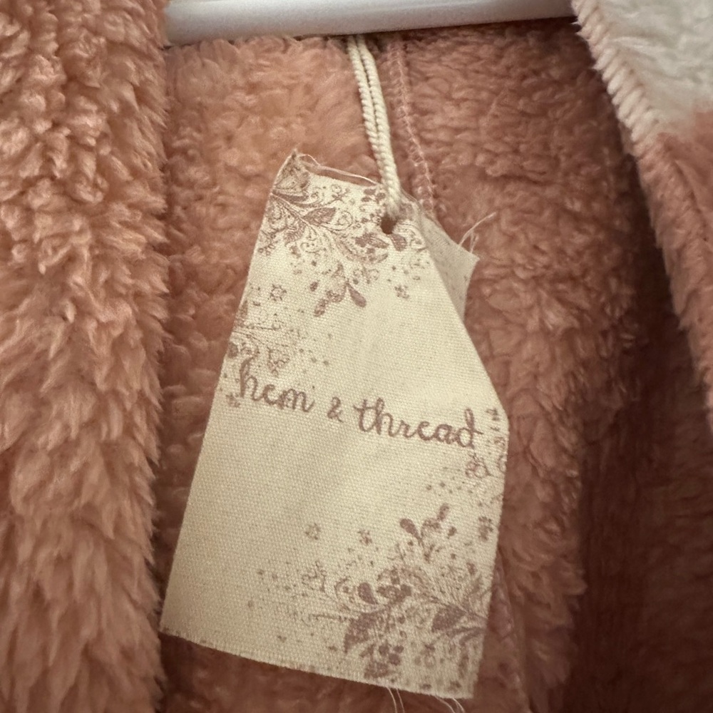 Hem & Thread Sherpa Hooded Open Jacket - Picture 7 of 12